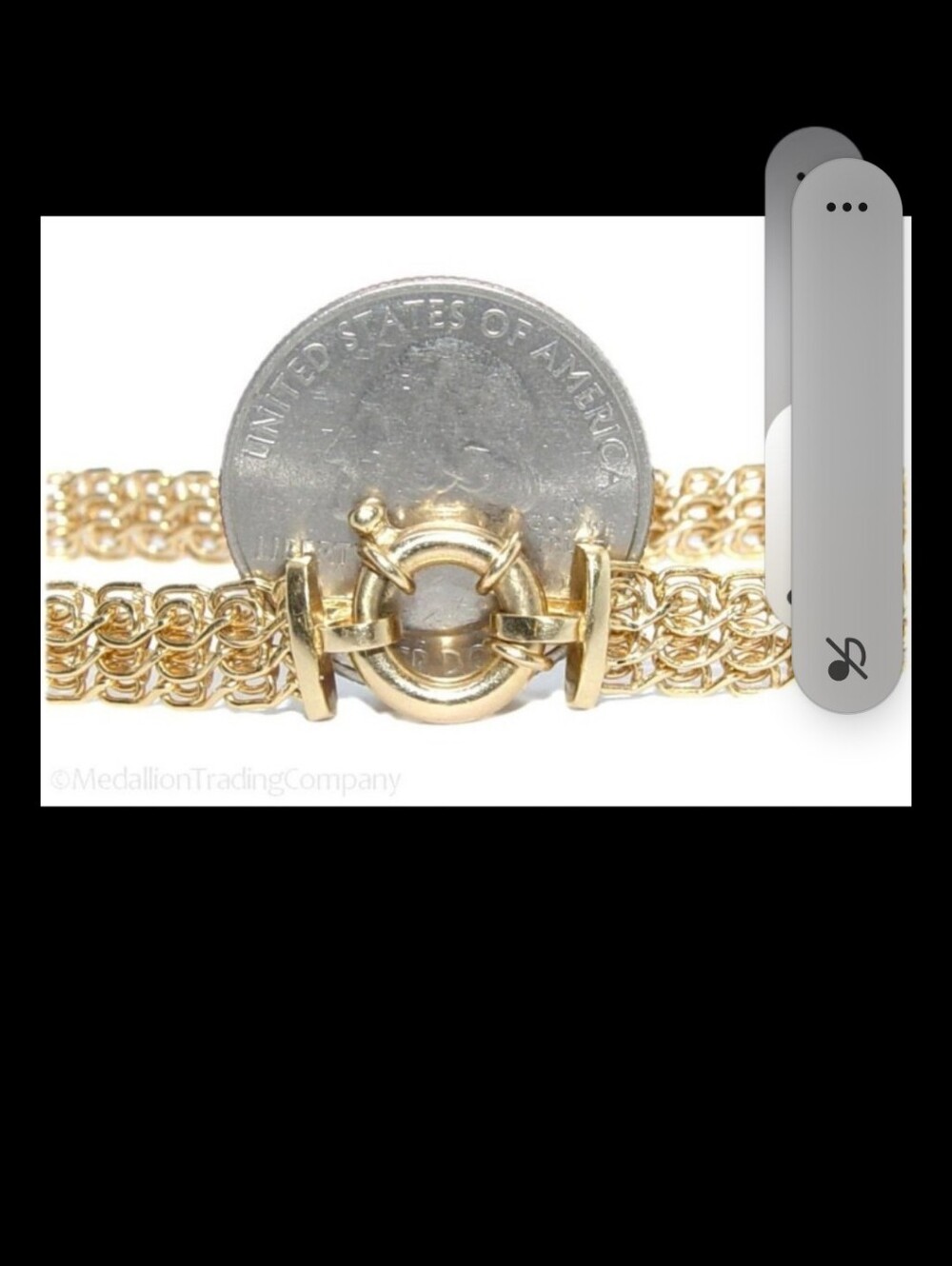 14k Gold 8in Bismark Bracelet.